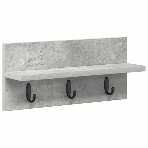 vidaXL Wall-Mounted Coat Rack Concrete Grey 40 x 10.5 x 18 cm