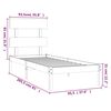 vidaXL Bed Frame without Mattress White 90x200 cm Solid Wood