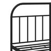vidaXL Metal Bed Frame without Mattress with Footboard Black 140x200cm