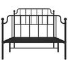 vidaXL Metal Bed Frame without Mattress with Footboard&nbsp;Black 100x190cm