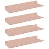 vidaXL Floating Shelf 4 pcs Pink 30 x 9 x 2.5 cm Steel