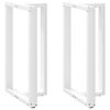 vidaXL Bar Table Legs T-Shaped&nbsp;2 pcs White 60x35x(100-101) cm Steel