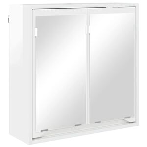 vidaXL Bathroom Mirror Cabinet High Gloss White 60 x 20 x 60 cm