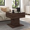 vidaXL Coffee Table with LED Brown Oak 50x50x45 cm Engineered Wood