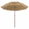 vidaXL Beach Parasol 255 x 255 x 255 cm Polyester and Steel Natural