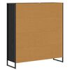 vidaXL Book Cabinet Black Oak 99.5 x 30 x 108.5 cm Engineered Wood