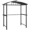 vidaXL BBQ Gazebo with Side Shelves Anthracite 210x114x230 cm Steel