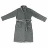 vidaXL Bathrobe without Hood Dark Grey XXXL Flannel