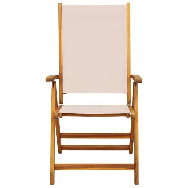vidaXL Folding Garden Chairs 2 pcs Solid Wood Acacia and Textilene
