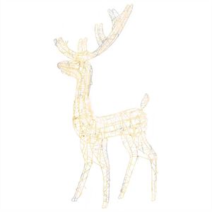 vidaXL Acrylic Reindeer Christmas Decoration 140 LEDs 128cm Warm White