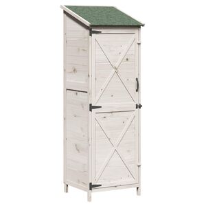 vidaXL Garden Shed White 59.5 x 56 x 176.5 cm Engineered Wood