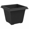 vidaXL Square Flower Pot 6 pcs Black 20 x 20 x 16 cm Plastic