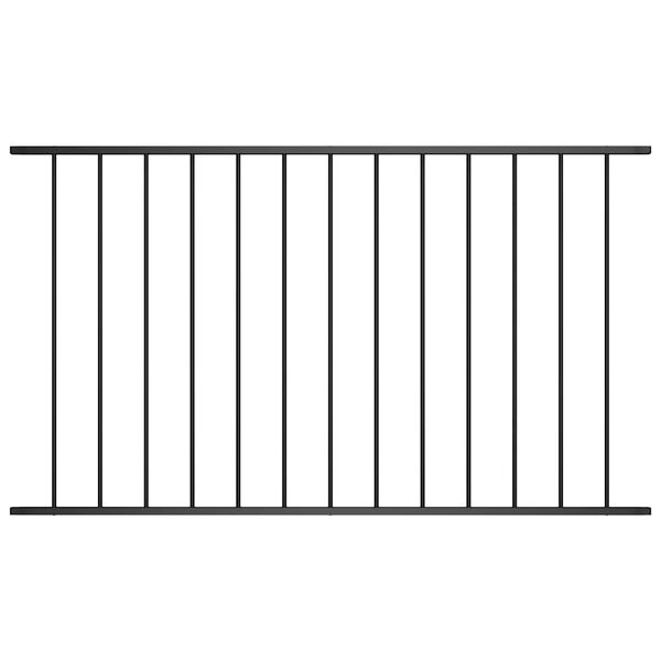 vidaXL Fence Panel Powder-coated Steel 1.7x1 m Black