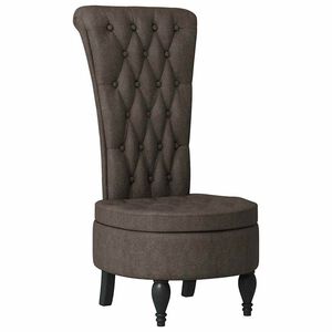 vidaXL Slipper Chair Dark Grey 56.5 x 70 x 110 cm Faux Suede Leather