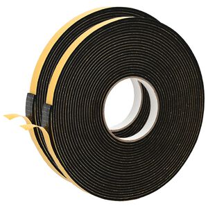 vidaXL Self-adhesive Foam Tape 2 pcs Black 15mm x 10m CR Foam