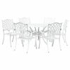 vidaXL Garden Dining Set 7 pcs White Aluminium