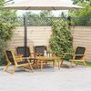 vidaXL Garden Chairs with Table 5 pcs Black 90 x 45 x 40 cm
