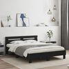 vidaXL Bed Frame without Mattress Black 140x190 cm