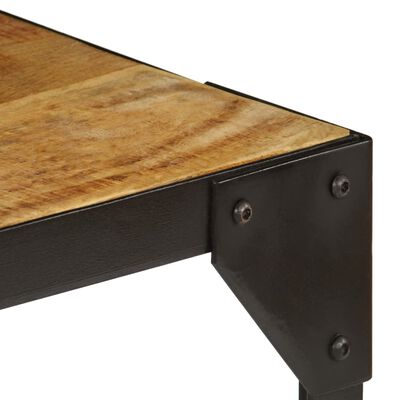 vidaXL Coffee Table Solid Rough Mango Wood and Steel 110 cm