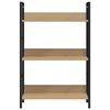 vidaXL 3-Layer Book Shelf Oak 60x27.6x90.5 cm Engineered Wood