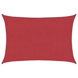 vidaXL Sunshade Sail 160 g/m&sup2; Red 2x2.5 m HDPE