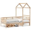 vidaXL Day Bed with Roof without Mattress 80x200 cm Solid Wood
