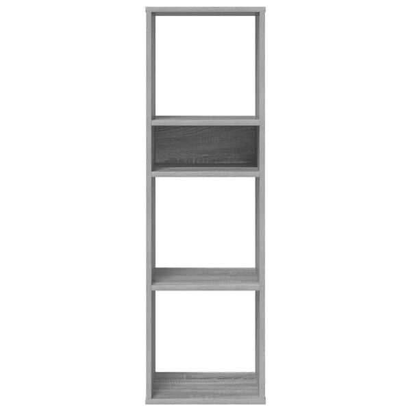 vidaXL Book Cabinet Grey Sonoma 34x31x112 cm Engineered Wood