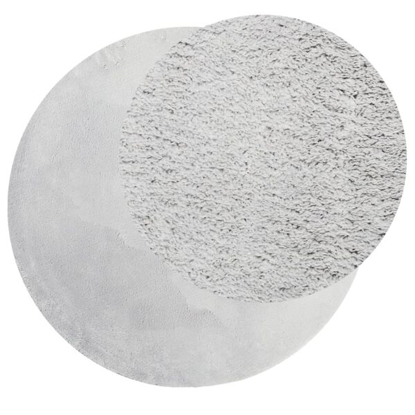 vidaXL Rug HUARTE Short Pile Soft and Washable Grey &Oslash; 100 cm