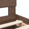 vidaXL Bed Frame with Headboard Brown Oak 200 x 200 cm Engineered Wood
