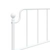 vidaXL Metal Bed Frame without Mattress with Headboard White 100x190cm