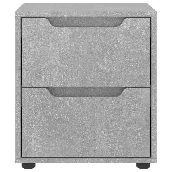 vidaXL Bedside Cabinet VISNES Concrete Grey 45x40x50 cm Engineered Wood