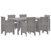vidaXL Garden Dining Set 7 pcs Light Grey Polt rattan