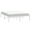 vidaXL Metal Bed Frame without Mattress White 160x200cm