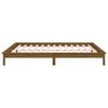 vidaXL LED Bed Frame without Mattress Honey Brown 120x200 cm Solid Wood