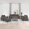 vidaXL 4 Piece Sofa Set with Throw Pillows&Cushions Dark Grey Velvet