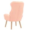 vidaXL Armchair Pink 69 x 74 x 93 cm Sherpa Fabric