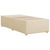 vidaXL Bed Frame without Mattress Cream 100x200 cm Fabric