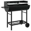 vidaXL Charcoal grill Adjustable Black 96.5 x 42.5 x 88.5 cm