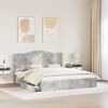 vidaXL Storage Bed Concrete Grey 180 x 200 cm Engineered Wood