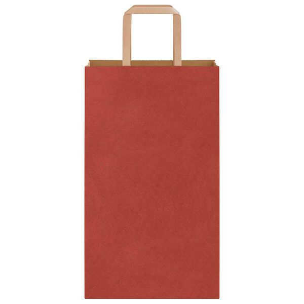 vidaXL Paper Bags 250 pcs with Handles Red 21x11x36 cm
