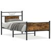 vidaXL Bed Frame without Mattress Smoked Oak 80x200 cm Engineered Wood