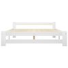 vidaXL Bed Frame without Mattress White Solid Wood 160x200 cm