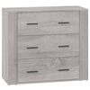 vidaXL Sideboards 3 pcs Grey Sonoma Engineered Wood