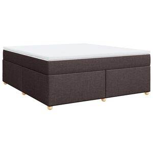 vidaXL Box Spring Bed with Mattress Dark Brown 180x200 cm Fabric