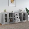 vidaXL Sideboards 3 pcs Concrete Grey Engineered Wood