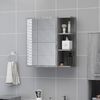 vidaXL Bathroom Mirror Cabinet Grey Sonoma 62.5x20.5x64 cm Engineered Wood