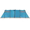 vidaXL Family Tent Tunnel 10-Person Blue Waterproof