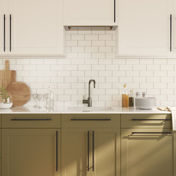 vidaXL Cabinet Handles 20 pcs Black 320 mm Stainless Steel