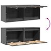 vidaXL Wall Cabinets 2 pcs Grey 45x30x35 cm Solid Pinewood