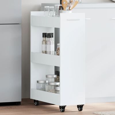 vidaXL Cabinet with Wheels White 60x22x79 cm Engineered Wood
